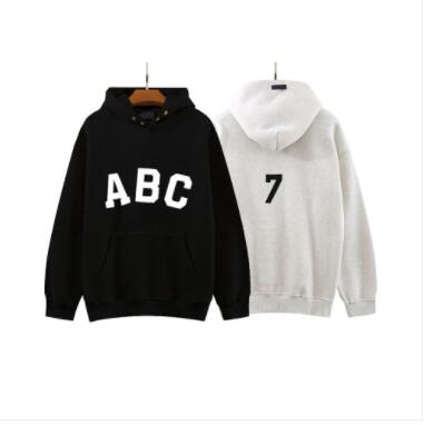 FEAR OF GOD الموسم 7 الخط الرئيسي حرف ABC يتدفقون هوديي رياضي فضفاض بطبعة ضباب